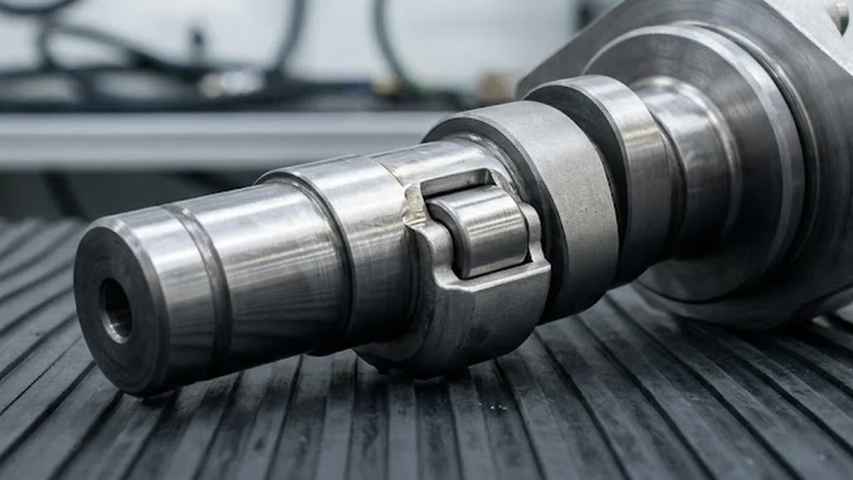 Internal drive cam and roller tappet assembly of a diesel high-pressure pump on an assembly mat