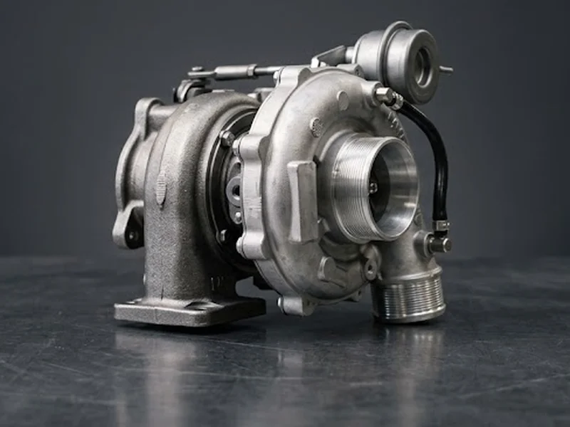 Turbo compresseur Fiat en échange standard : turbo diesel à géométrie variable vu côté entrée d'air du compresseur
