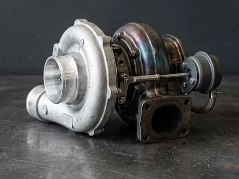 Turbolader Saab im Austausch: Benzin-Turbolader mit Wastegate, pneumatischer Druckdose und Aluminiumgehäuse